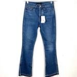 3x1 NEW  MIMi CUTTRELL Kelli Flared Slit High Rise Jeans Button Fly size 25 Photo 6