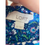 Loft  Blue Floral Smocked Maxi Dress Cottagecore Romantic Garden XS Wedding Party Photo 5