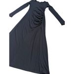 Aritzia Wilfred Amelia Ribbed Ruched Side Midi Dress Black Size Small Photo 6