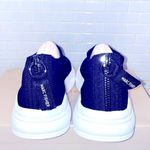 Marc Fisher Linnah dark blue fabric sneakers.Back zipper. Size 8. NWT/Box. Photo 2