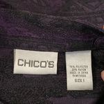 Chico's Chico’s oriental style shimmer printed mandarin collar Kaftan shirt jacket sz 8 Photo 11