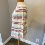 Lands’ End Drifter Multicolor Stripe Long Sleeve Pullover Sweater Women’s S White Photo 2