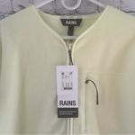 Rains NWT Fleece Zip Up Jacket Contemporary‎ Oversized in Straw Color Size Yellow Size L Photo 4