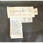 Vintage 1980s Davinci 100% Linen Embellished Short Sleeve Black Jacket Size 14 Photo 3