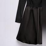 ZARA  COMBINATION KNIT MINI DRESS BLACK SIZE M NEW Photo 12