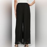 Alex Evenings  Wide Leg Pull On Chiffon Pant with Tulip Hem Black Size 1X New Photo 2
