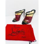 Christian Louboutin  Akenana Red Python Mules EU 36 – Exotic Luxury Slip-On Heels Photo 7