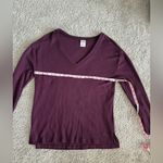 PINK - Victoria's Secret PINK Oversized Waffle Knit V-neck Size Small Photo 5