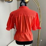 Calligraphie Womens Short Sleeve V-Neck Button Down Petite Crop Top Size PL Photo 2