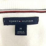 Tommy Hilfiger V-Neck Sweater M Long Sleeve Cotton Jersey White Photo 10