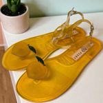 Katy Perry The Geli Sandal Flats PEACH Orange/Yellow Size 9 Jelly Thong Shoes Yellow Photo 0