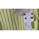 SIMON MILLER Ribbed Midi Dress Long Sleeve Crew Neck Lime Green Women's‎ Small Photo 5