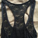 Guess y2k early 2000s black sheer floral lace ruched tank top Photo 3