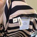 NWT weekend stories black and tan striped satin shirt dress Size L Photo 5
