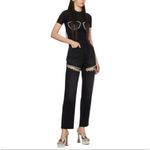 Torn By Ronny Kobo Torn By Ronny Mariah Jeans Black Wash Crystal Slit Embellished Women’s Size 25/0 Photo 1