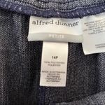 indigo. Alfred Dunner Pants Denim Pull On Textured Straight Leg Dark 14P Tik-Tok Photo 9