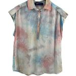 GAS Jeans Lillybel Blouse Tie Dye Print Short Sleeve Size Small New Photo 0
