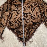 Maggie Barnes Vintage  Vintage 1990s Flocked Velvet Fringed Poncho Top Photo 6