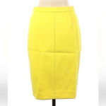 J.Crew  | Neon Yellow Zippered Front Pencil Skirt Party Career Size 0 XXS XS Photo 1