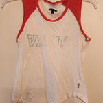 Vans  white and red tank top size womens small Photo 0