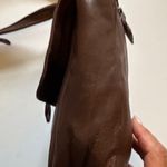 Kenneth Cole  CHOCOLATE BROWN LEATHER CROSSBODY KNOT DEDIGN ON FRONT SNAP CLOSURE Photo 5