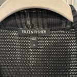 Eileen Fisher Cardigan Size S Gray open weave Silk Blend, Coastal, Beach, Trendy Photo 2