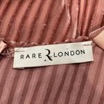 Rare London ⭐️ ASOS  pink velvet stripe flute sleeve dress Photo 8