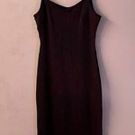 Charlotte Russe Dark Burgundy Ribbed Midi Dress Size S GUC Photo 0