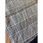 Grey plaid reversible scarf Blue Photo 2