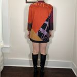 Ali Miles Multicolor Front Button Blouse Size Medium Red Photo 2