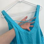 Venus  Strappy Detail V-Neck Top Turquoise Blue Cold Shoulder Short Sleeve Boho Photo 6