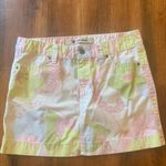 Gap Mini Skirt 8 Pastel Floral Print Denim Retro Preppy Casual 100% cotton Photo 0
