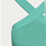 Aritzia Babaton Sculpt Knit Criss Cross Cropped Blue and Green Tank Top XS Photo 3