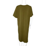 Universal Standard  Dress Womens 14-16 Olive Green Tesino T-Shirt Neutral Minimal Photo 3