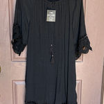 Mlle Gabrielle  Black Midi Dress Photo 0