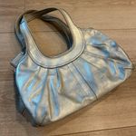 Coach  Ergo Kisslock Silver Pleated Leather Bag Metallic 12831 Shoulder Photo 0