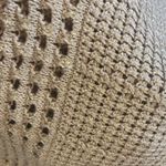 Chico's  Gold Crochet Knit Dress Sleeveless Knee Length Womens Size Small Photo 5