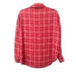 ZARA Tweed Plaid Oversized Shacket Red XS Photo 4