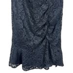 Sam Edelman NWT  Off Shoulder Lace Dress Womens 10 Black Midi Ruffle Formal Photo 3