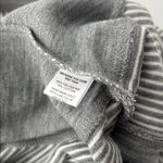 Aerie Gray and White Striped Hooded Vest Photo 14