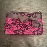 NEW Hot Pink and Black Lace Bow Clutch Full Zip Small Purse Y2K Bag Photo 1