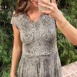 ZARA Vintage Alfani snake print v-neck dress size large / fits size s-L Photo 4