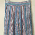 Madewell Side-Button Huston Pull-On Crop Pants in Rainbow Stripe Photo 3