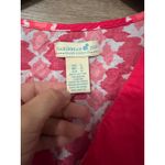 Caribbean Joe  size Large tunic women Pink Resort Pool V neck Vacation Tunic Photo 1