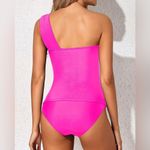 Tempt Me Tankini One Shoulder Swim Top with Bottom Swimsuit Pink (108) Photo 1