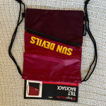 NWT ASU Arizona State University Burgundy Gold Drawstring Backpack Logobrands Photo 0