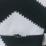 Sans Souci  Black White Chevron Sleeveless Dress Stretchy Contemporary SZ L Photo 2