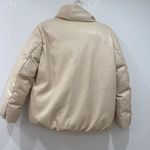 Mango  beige puffer jacket faux leather size XS NWT Photo 5