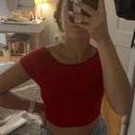 Brandy Melville Red Off-The-Shoulder  Top Photo 1