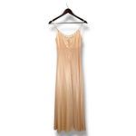 Women's Beige Satin Slip Maxi Dress‎ Size M Formal Sleeveless Tan Size M Photo 1